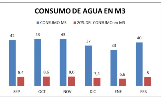 Gráfico 1. Consumo de agua 