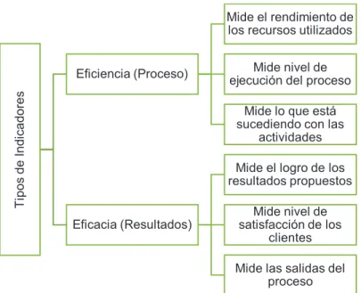 Figura 16.- Tipos de Indicadores  Fuente: (Mariño Navarrete, 2001) 