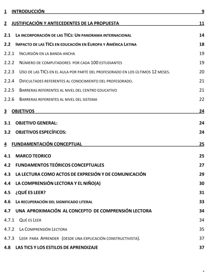 TABLA DE CONTENIDO 