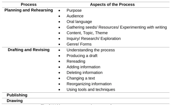Fig. 8 Writing processes and aspects of processes 