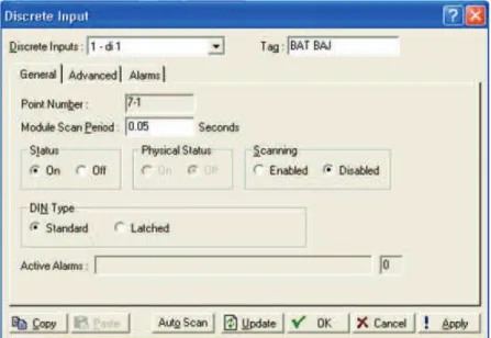 Figura 2.48 Configuración de Entradas Discretas 