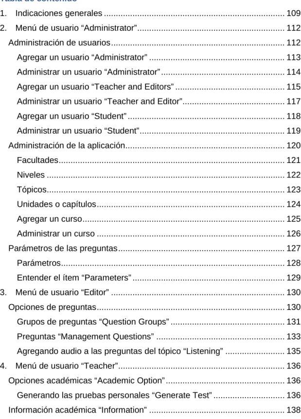Tabla de contenido 
