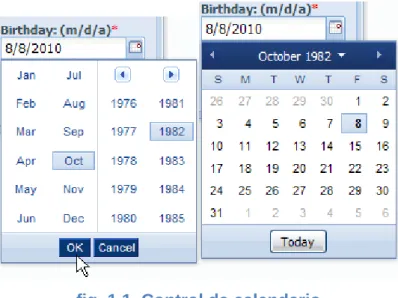 fig. 1.1. Control de calendario 