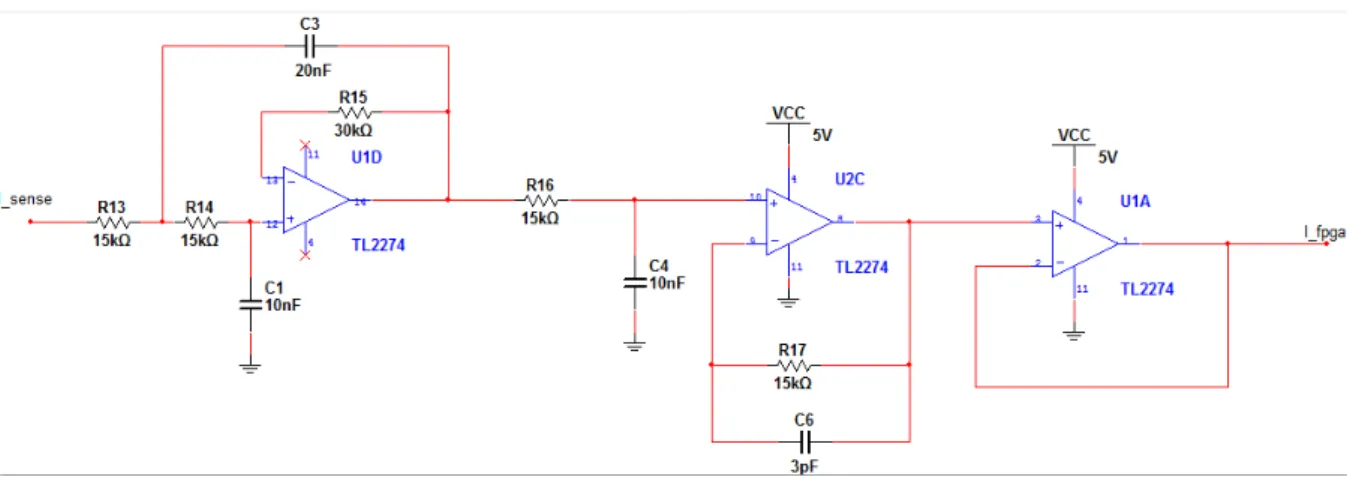 Figura 2.5 Circuito para pruebas del sensor de corriente y control de rizado 