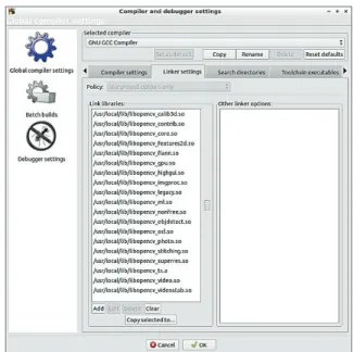 Figura 2.11. Añadir archivos.so a CodeBlocks. 