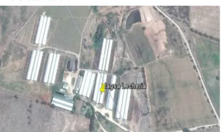 Figura 3. Microlocalización de la planta deshidratadora de IAGSA  Fuente Google Earth 