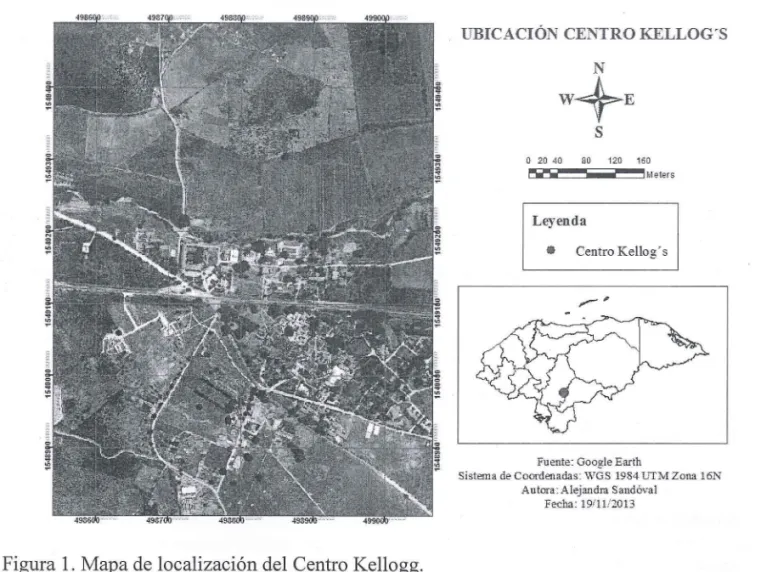 Figura 1.  Mapa de  localizaci6n del Centro Kellogg. 