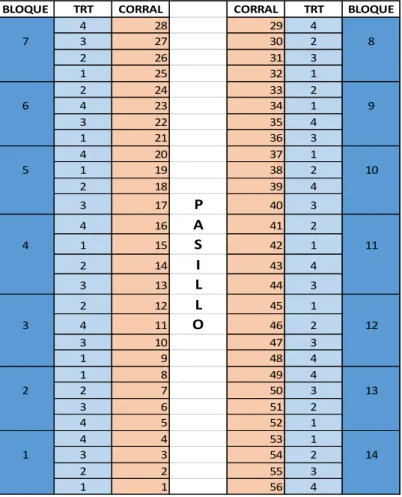 Figura 1. Distribución de tratamientos. 