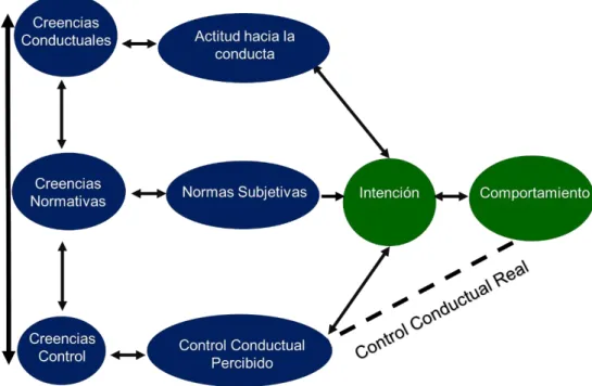 Figura 1. Modelo del comportamiento planeado (Ajzen, 1991). 