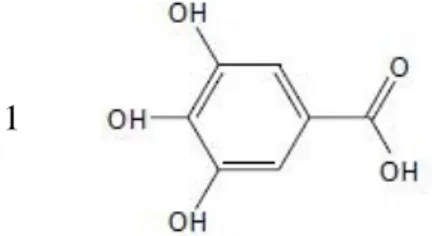 Figura 1. Estructura química del ácido gálico (Wang et al. 2016) 