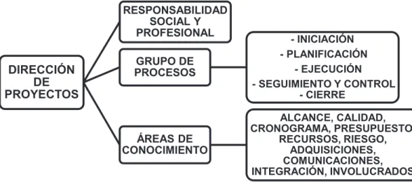 FIGURA 1.1: DIRECCIÓN DE PROYECTOS (En base a PMBOK, 2008) 