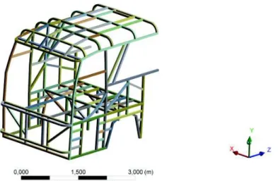Figura 3.12 Cabina ingresada a la interfaz de Mechanical en Workbench LS-Dyna