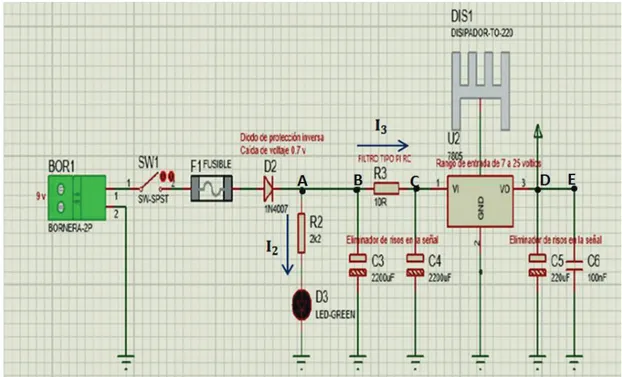 Figura 1.13 Diagrama circuital del regulador de Voltaje externo    