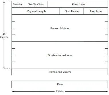 Figura 2. Cabecera de IPv6 [2] 