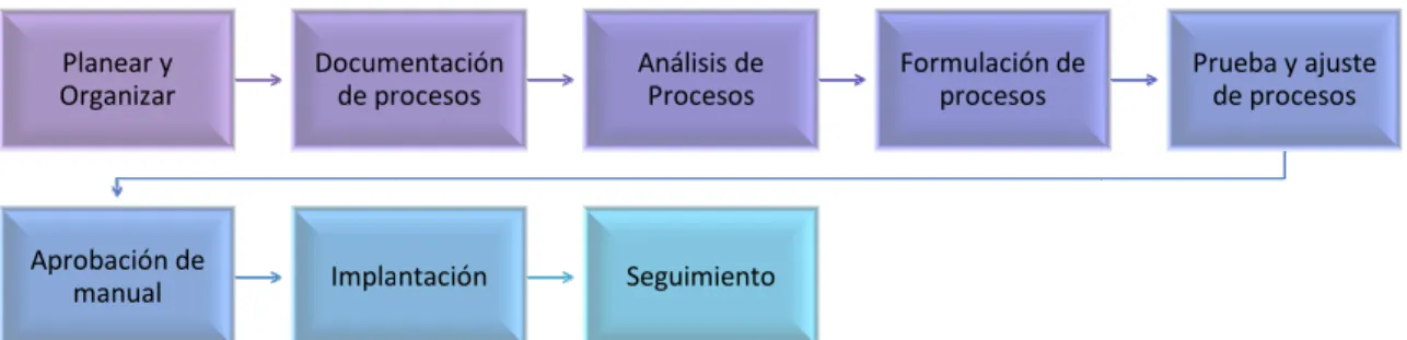 Figura 28 –  Pasos para la elaboración de un Manual de Procesos