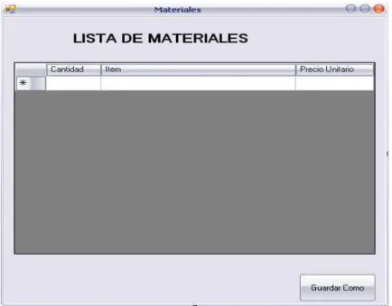 Gráfico 2-46. Formulario de diseño para la lista de materiales. [*] 