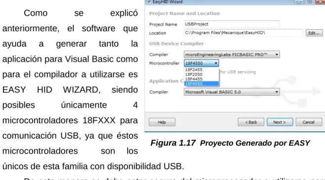 Figura 1.17   Proyecto Generado por EASY  HID 