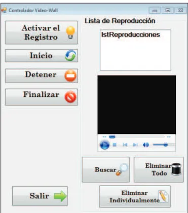 Figura 2.35 Formulario de Principal del Controlador de Video-Wall. 