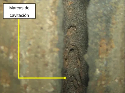 Figura 1. 4 – Desgaste por cavitación en la superficie interna de una tubería 