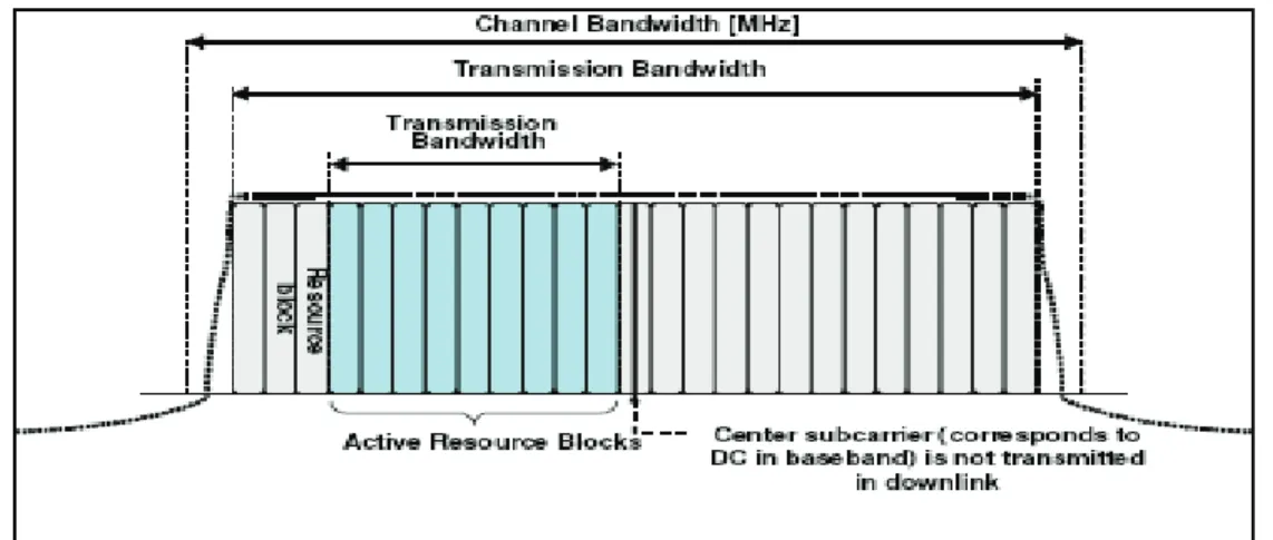 Figura 1.55  Estructura del bloque de recursos por tipo de ancho de banda.  [31] 