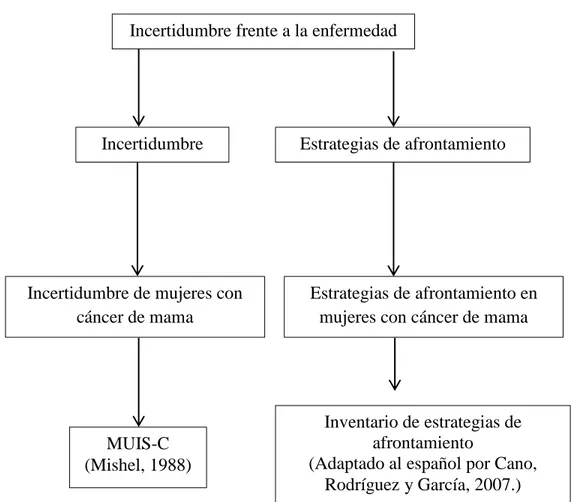 Figura 3. Estructura Teórico-Empírico-Conceptual de la Teoría de la Incertidumbre  frente a la Enfermedad de Merle Mishel