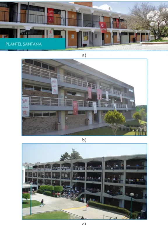 Figura 5.1 Casos de estudio. a) Edificio Chiautempan, 2 niveles, b) Edificio Cholula, 3  niveles y c) Edificio B, 4 niveles.