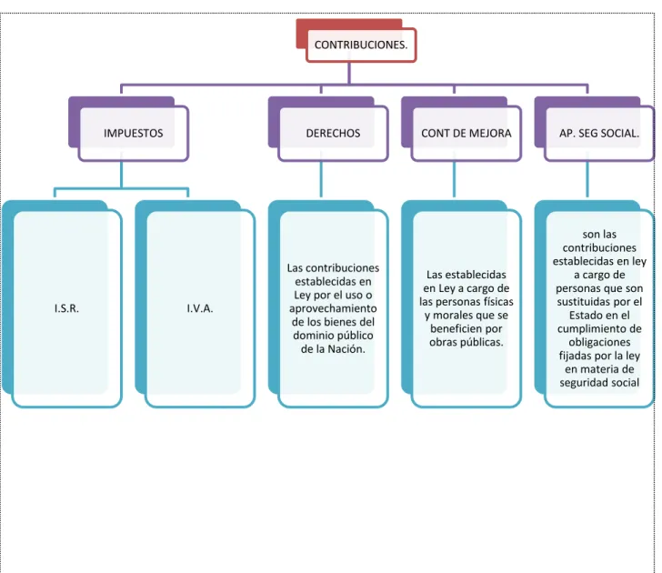 Cuadro 1.1 Clasificación de las contribuciones. 