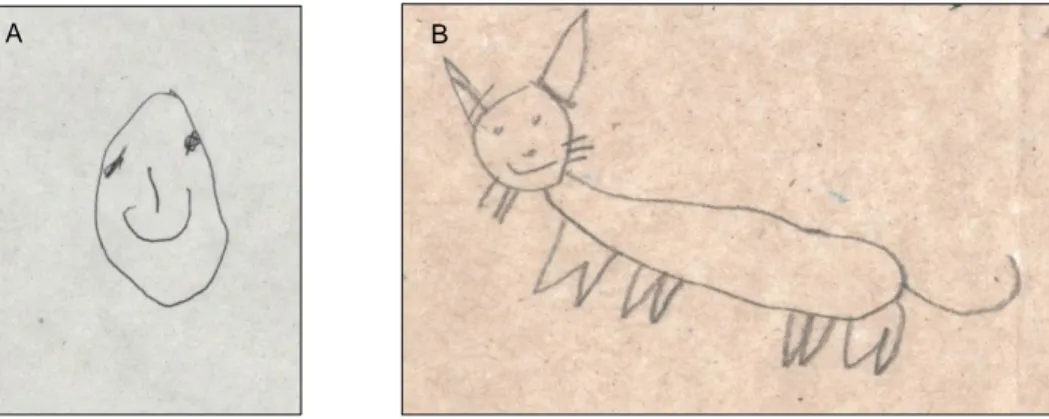 Figura 4.  Dibujo libre de animales, durante las evaluaciones neuropsicológicas. 