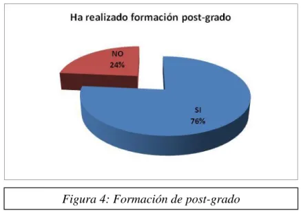 Figura 4: Formación de post-grado 