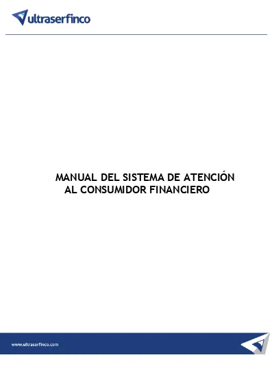 MANUAL DEL SISTEMA DE ATENCIÓN AL CONSUMIDOR FINANCIERO