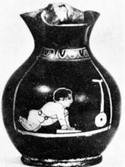 Figura 3: Niño con probascania y carrito al lado 