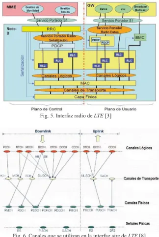 Fig. 5. Interfaz radio de LTE [3] 