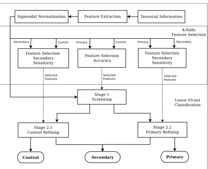 Figure 2.4: Pipeline for the feature selection and classification stages.
