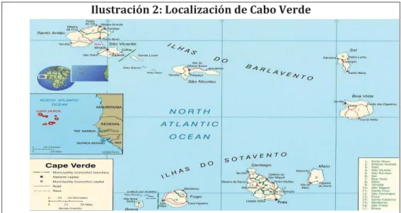 Ilustración 2: Localización de Cabo Verde 