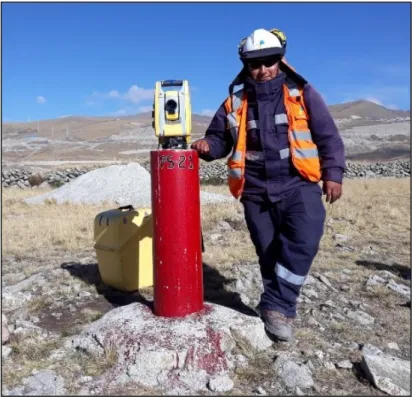 Figura 14: Lectura de ángulos con Estación Total Trimble S6 