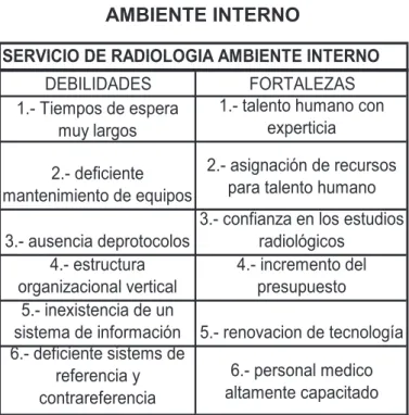 TABLA Nº 33  AMBIENTE INTERNO 