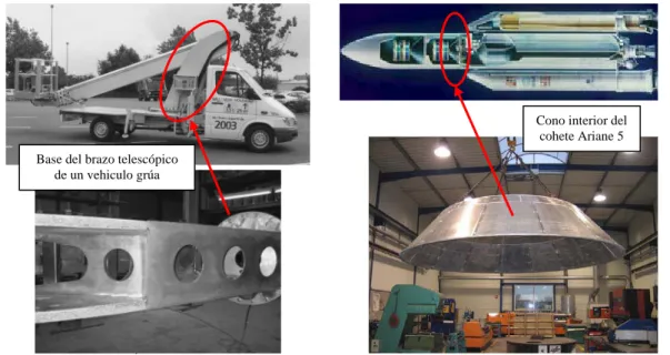 Fig. 2.30.  Ejemplos de uso de espuma de aluminio en aligeramiento estructural. 