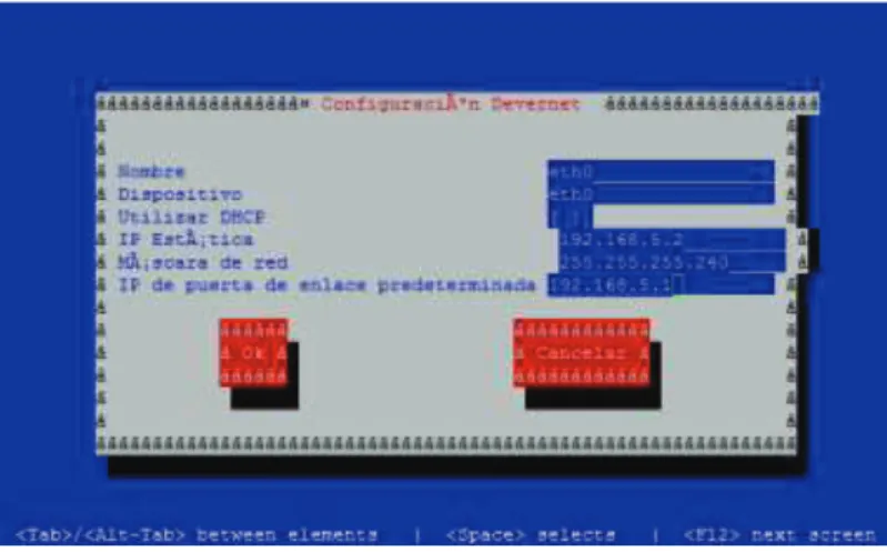 Figura 2.12 Configuración de direccionamiento IP - Elastix 