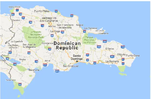Figura 1: Mapa físico-político de República Dominicana. Fuente: 