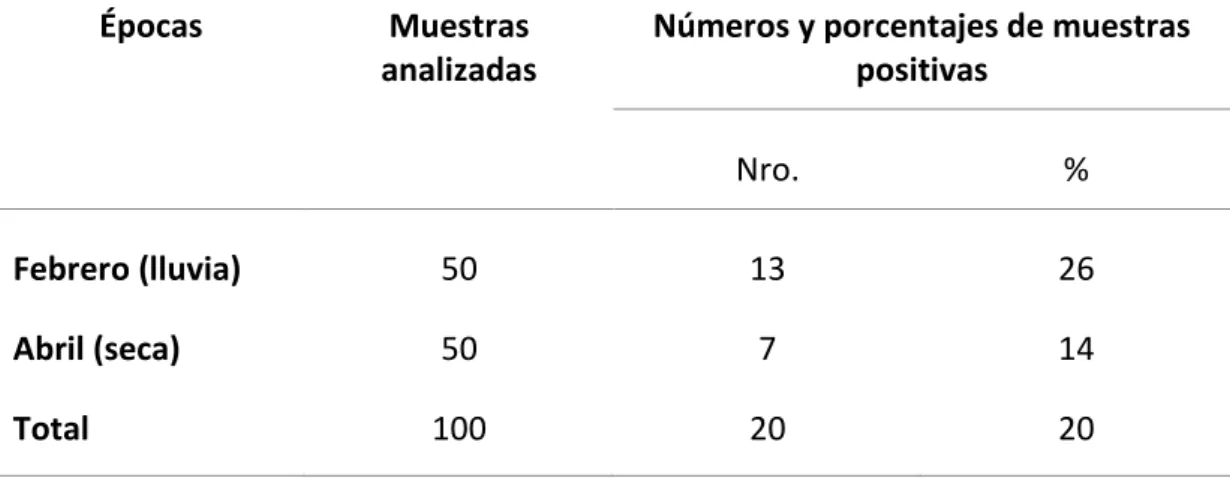 Tabla 5: determinación de antibióticos betalactámicos en leche fresca bovina  en la microcuenca del distrito de Taraco