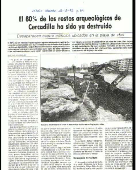 Fig. 9: Fuente: Diario Córdoba (12/07/92) 