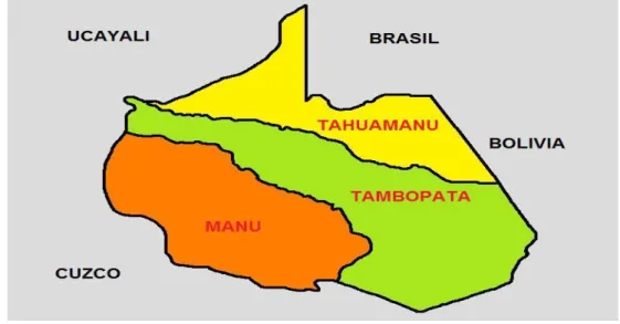 Figura 4. Mapa de la Región de Madre de Dios 