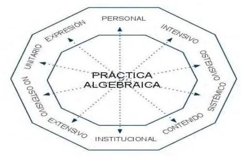 Figura 6: Relatividad contextual de la práctica algebraica. 