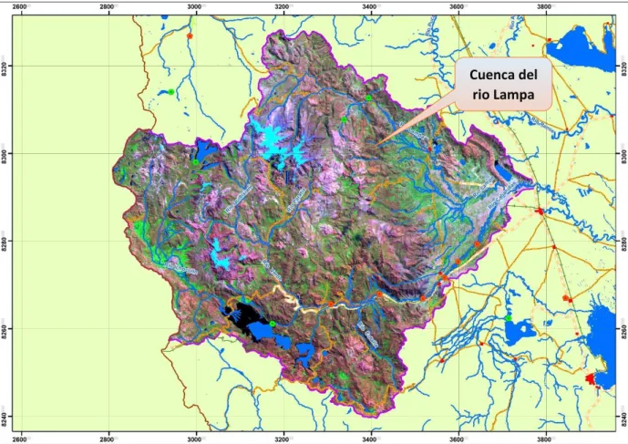 Figura 16. Mapa de la cuenca del rio Lampa 