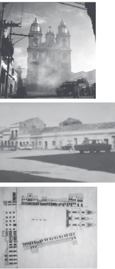Fig.  8, 9 e 10. Nas duas primeiras fotos, detalhes do Pátio de São Pedro antes da intervenção realizada em 1969 e 1970