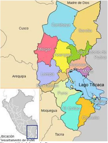 Tabla 6: Puno- Superficie, Población y Densidad poblacional 2016 