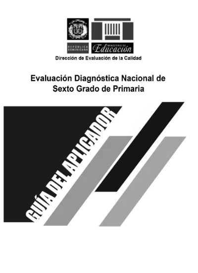 Evaluación Diagnóstica Nacional De Sexto Grado De Primaria 7390