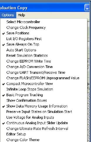 Figura 2.11. Options (opciones) 