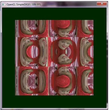 Figura 8. OpenCL renderizando gráfico en movimiento.  