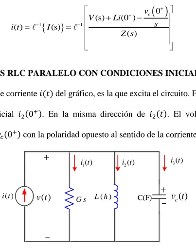 Gráfico N° 16: Circuitos Eléctricos RLC en Paralelo  Aplicando la Ley del capacitor de Kirchhoff (LCK): 